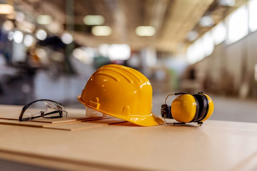 safety equipment on a los angeles construction site