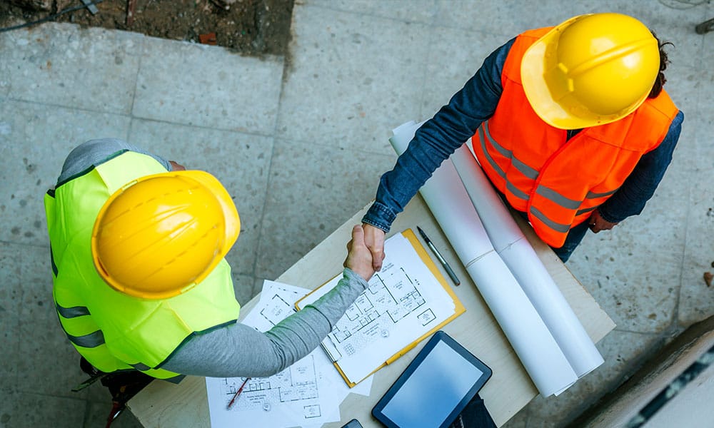 construction workers solving a breach of contract in San Diego, CA