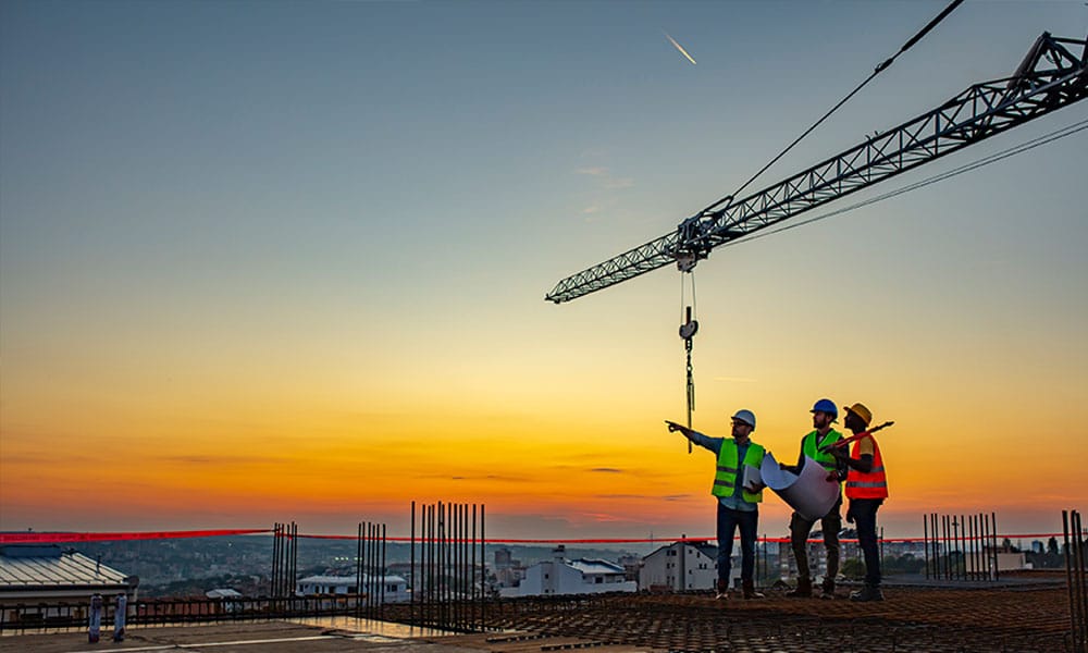 crane construction workers in Los Angeles, CA