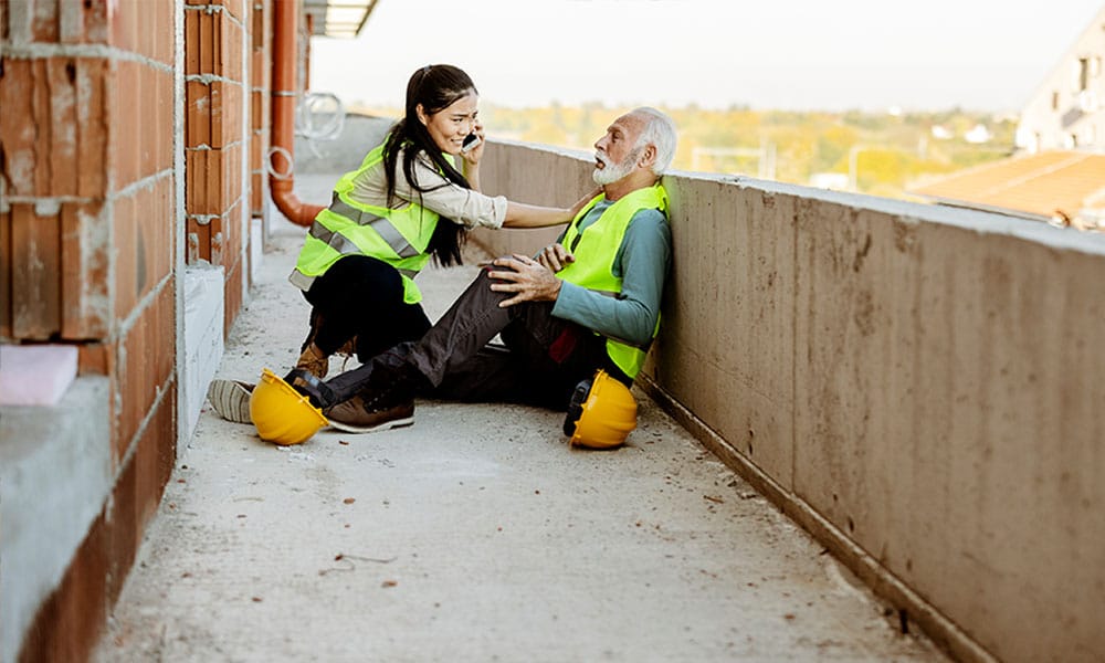 older worker injured on a construction site in Los Angeles, CA