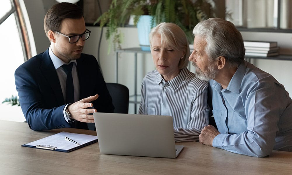 lawyer discussing a wrongful death claim with clients after a construction fatality in San Diego, CA